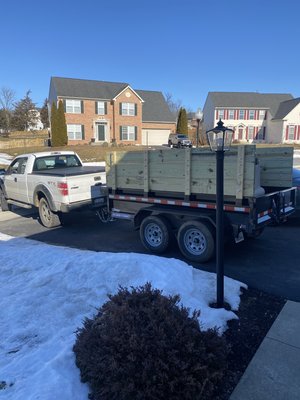 1 Day Dumpster Rental 03/03/21 - Customer contacted me to rent out an 8 yard dumpster to get rid of some carpet and furniture March 3rd. Quick one day rental is 180$.