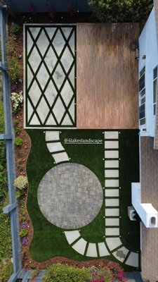 Full backyard remodel - This project was completed in under 2 weeks , every section of the project was inspected and made sure it was up to our standards before turning the project in , client was happy with the work