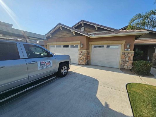 New Garage Doors Installed in Clovis CA - We installed a brand new 16x7 foot long panel with windows garage door
Second door was a 9x7foot long panel with windows garage door
