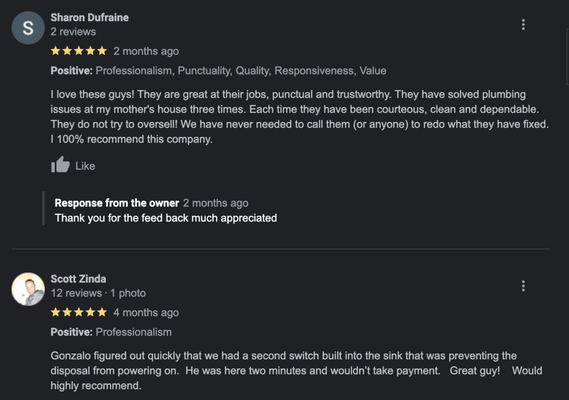 Client Testimonials - Hear what our satisfied customers have to say about Best Rooter & Plumbing