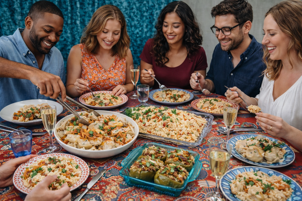 Private Catering In LA area - This project featured a private, family-style Central Asian dinner prepared and served by Mama’s Love.
All dishes were handmade from scratch using traditional family recipes, including manti dumplings, freshly baked pastries, salads, and warm comfort dishes.
We customized the menu based on the client’s preferences and guest count, provided a beautifully arranged table setup, and ensured everything was prepared fresh on the day of the event.
Mama’s Love specializes in intimate dinners, small events, and cultural catering experiences across Burbank and Los Angeles. Private Catering In LA area - This project featured a private, family-style Central Asian dinner prepared and served by Mama’s Love.
All dishes were handmade from scratch using traditional family recipes, including manti dumplings, freshly baked pastries, salads, and warm comfort dishes.
We customized the menu based on the client’s preferences and guest count, provided a beautifully arranged table setup, and ensured everything was prepared fresh on the day of the event.
Mama’s Love specializes in intimate dinners, small events, and cultural catering experiences across Burbank and Los Angeles.