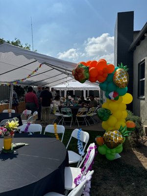 corporate lunch event - here we provided all the tables , chairs and linens for this small corporate lunch event for a wonderful company