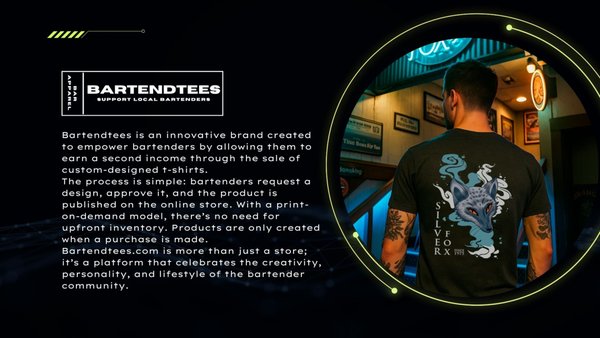 Client Bartendtees (Local Biz) - This project shows the services provided to a local business. We created an e-commerce for the client to generate sales, the construction and design of content for social media, we developed paid ads to achieve greater reach and higher sales. Client Bartendtees (Local Biz) - This project shows the services provided to a local business. We created an e-commerce for the client to generate sales, the construction and design of content for social media, we developed paid ads to achieve greater reach and higher sales.