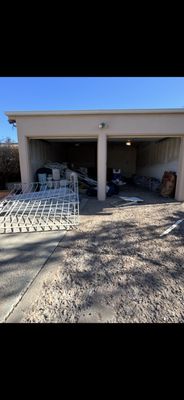 QUICK GARAGE JUNK REMOVAL - Got a junk removal call from Sante Fe, Next day M.M got there and cleared the full garage in 1 hour. Before they left they made sure to blow away the rest of the dirt and debris from the garage so it was clean and perfect for the homeowner. QUICK GARAGE JUNK REMOVAL - Got a junk removal call from Sante Fe, Next day M.M got there and cleared the full garage in 1 hour. Before they left they made sure to blow away the rest of the dirt and debris from the garage so it was clean and perfect for the homeowner.