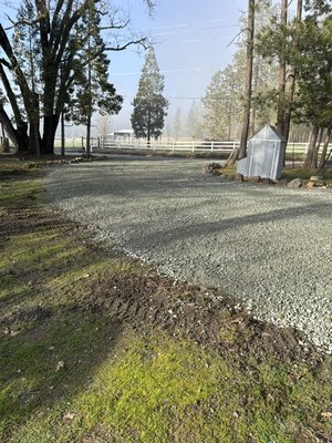 DRIVEWAY GRADING AND LANDSCAPE SERVICE - Graded and cleared driveway. Grading 3/4” rock DRIVEWAY GRADING AND LANDSCAPE SERVICE - Graded and cleared driveway. Grading 3/4” rock