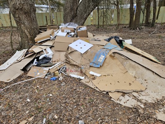 trash clean up completed out in Alvin Texas. - customer called us to clean up the pile of trash that was on their property out in Alvin texas. trash clean up completed out in Alvin Texas. - customer called us to clean up the pile of trash that was on their property out in Alvin texas.