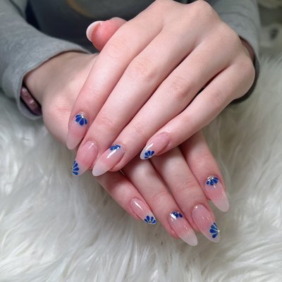 Deep Blue 💙 - Done with acrylic or Gel X