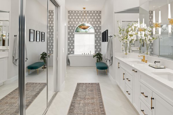 Modern Bathroom with Vintage Flair - Gorgeous modern bathroom remodel in Tampa Florida.