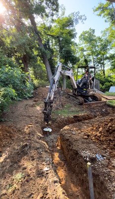 Helical Pier Installation - Poor soils means helical pier time! We worked closely with this owner and his engineer to install these helical piers for a new screened in porch. These new footings will not only be able to support the screened in porch but any potential two story addition that future homeowners might want to do! Helical Pier Installation - Poor soils means helical pier time! We worked closely with this owner and his engineer to install these helical piers for a new screened in porch. These new footings will not only be able to support the screened in porch but any potential two story addition that future homeowners might want to do!