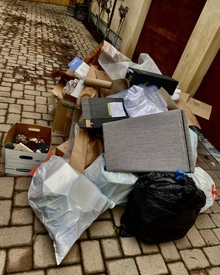 Trash Pick up from Driveway - This was a Trash Removal Trash Pick up from Driveway - This was a Trash Removal
