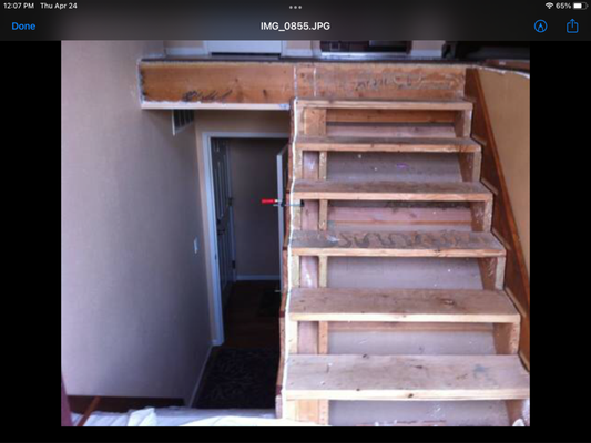 Hardwood stairs finish - Old stairs with new hardwood finish. Hardwood stairs finish - Old stairs with new hardwood finish.
