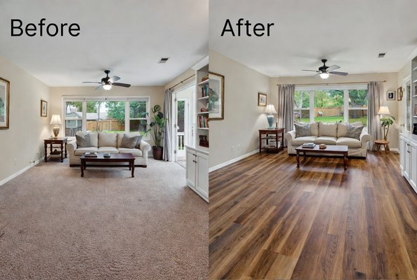 BEFORE AND AFTERS - Flooring Transformations and Exterior Repaints!