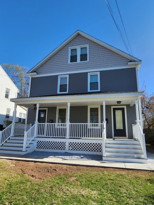 Roof, siding, windows, and porches. - Rebuilt the front and rear porches, installed all new energy efficient windows, new roof, and siding. This 100+ year old house is now entirely maintenance free while still keeping the details of the original architecture. Roof, siding, windows, and porches. - Rebuilt the front and rear porches, installed all new energy efficient windows, new roof, and siding. This 100+ year old house is now entirely maintenance free while still keeping the details of the original architecture.