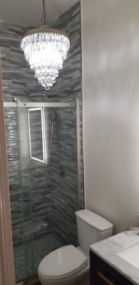 shower upgrade - Converting shower tub to walk in shower with glass door and tile shower upgrade - Converting shower tub to walk in shower with glass door and tile