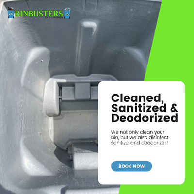 Eco-friendly Curbside Trash Bin & Dumpster Cleaning Service - We clean and sanitize trash bins and dumpsters to remove germs, eliminate odors and decrease bug and animal problems. We also power wash driveways, sidewalks and so much more! Our service is curbside so it easy and convenient. We use only environmentally friendly cleaners that remove 99.9% of germs and bacteria. Every bin is power washed and wiped down. Eco-friendly Curbside Trash Bin & Dumpster Cleaning Service - We clean and sanitize trash bins and dumpsters to remove germs, eliminate odors and decrease bug and animal problems. We also power wash driveways, sidewalks and so much more! Our service is curbside so it easy and convenient. We use only environmentally friendly cleaners that remove 99.9% of germs and bacteria. Every bin is power washed and wiped down.