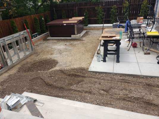 Synthetic Turf - Back yard was grass removal and installation of synthetic truf Synthetic Turf - Back yard was grass removal and installation of synthetic truf