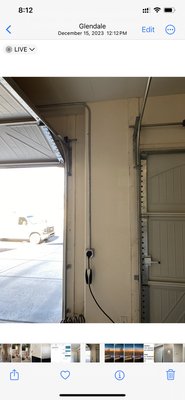 EV outlets and chargers - A couple of EV outlets that were completed in December.