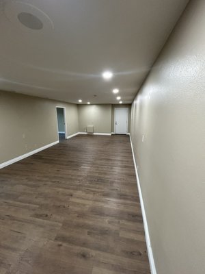 Interior Painting and Luxury Vinyl Flooring - Office upgrades - We upgrade the office by painting the interior with a fresh coat and removing the old flooring and baseboards and the installing new luxury vinyl flooring and new baseboards. Interior Painting and Luxury Vinyl Flooring - Office upgrades - We upgrade the office by painting the interior with a fresh coat and removing the old flooring and baseboards and the installing new luxury vinyl flooring and new baseboards.