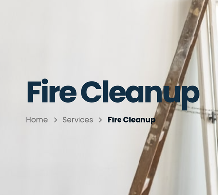 Fire Cleanup - Fire often results in damage to a home’s contents and structure. In the event of a fire, do not attempt to move objects and clean soot surfaces or other debris by yourself because the oily composition of soot can cause additional damage to the unaffected areas. Instead, call us immediately if your home or property has suffered from fire damage.

Our service technicians work around the clock to guarantee that your situation is addressed without delay. In the meantime, focus on your immediate safety and the safety of those in your home. Evacuate the affected area (including any pets), as the air can be contaminated following a fire.
