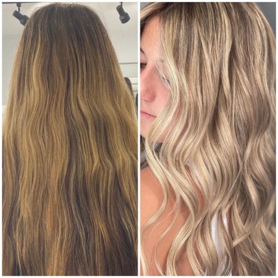 Highlights Lightening - Highlights can be super versatile! You can choose from different shades and placement options to create a look that's unique to you. Whether you want a sun kissed glow or a bold eye-catching vibe, highlights can help you achieve that. It's all about expressing your personal style!