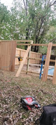 cedar pickets installation - another cedar fence installation cedar pickets installation - another cedar fence installation