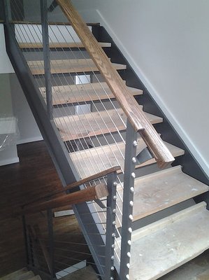 Stairwell Wired Railing Installation - Stairwell Wired Railing Installation