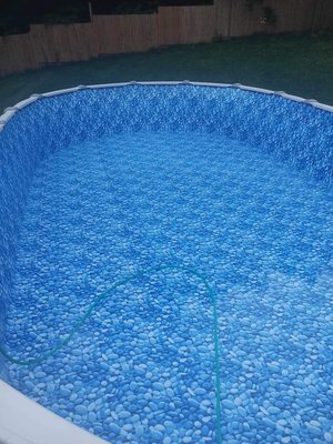 1 day and done liner exchange - Customer was late in the season but wanted to get the pool together I time for her kids going back to school. There wasn’t much time left but luckily we had a liner in stock just her size. She was so shocked to call me the next day and ask what time we will start only to realize the job was half done. She was shocked about the turnover time but even more that her kids would have more time than she thought to enjoy it. Took all day but by the next morning she had a pool ready for swimming. 1 day and done liner exchange - Customer was late in the season but wanted to get the pool together I time for her kids going back to school. There wasn’t much time left but luckily we had a liner in stock just her size. She was so shocked to call me the next day and ask what time we will start only to realize the job was half done. She was shocked about the turnover time but even more that her kids would have more time than she thought to enjoy it. Took all day but by the next morning she had a pool ready for swimming.