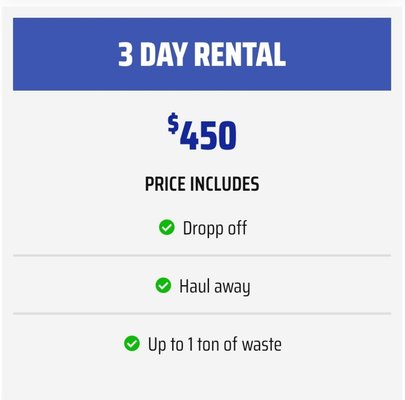 3 Day Rental $450 - 3 Day Rental $450 3 Day Rental $450 - 3 Day Rental $450