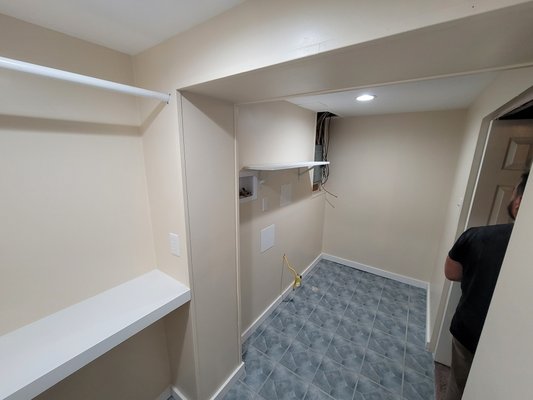 Laundry Room Remodel 2020 - This was a simple laundry room remodel. A little framing and drywall to hide the plumbing and electrical. Giving the a laundry room a modern look with a fresh coat of paint and recess lighting making the room feel more spacious and functional. Laundry Room Remodel 2020 - This was a simple laundry room remodel. A little framing and drywall to hide the plumbing and electrical. Giving the a laundry room a modern look with a fresh coat of paint and recess lighting making the room feel more spacious and functional.