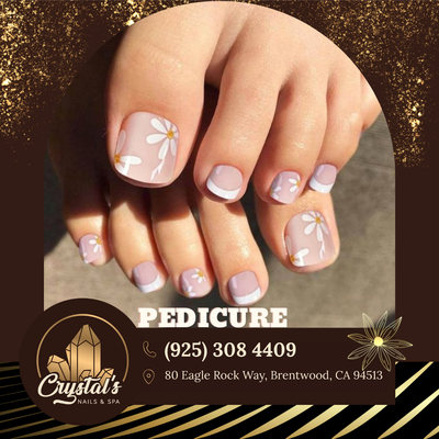 PEDICURE - Looking for an amazing pedicure service in CA? Crystal nail and spa offers hygienic and relaxing pedicure at affordable prices. Our skilled technicians with many years of experience in the salon industry will ensure that you get the best of our services without any hygiene risks. With a clean salon environment and friendly staff, Crystal nail and spa is all you need for your pedicure needs. PEDICURE - Looking for an amazing pedicure service in CA? Crystal nail and spa offers hygienic and relaxing pedicure at affordable prices. Our skilled technicians with many years of experience in the salon industry will ensure that you get the best of our services without any hygiene risks. With a clean salon environment and friendly staff, Crystal nail and spa is all you need for your pedicure needs.