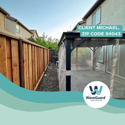 Custom Gazebo Installation - WaveGuard recently completed a precision gazebo assembly for Michael in the 94043 area. This project involved the expert installation of a premium outdoor structure, ensuring it was perfectly leveled, securely anchored to the patio, and fully optimized for the local Mountain View climate.
Our team handled every detail—from the complex frame construction to the final attachment of privacy screens and netting. By choosing WaveGuard, Michael saved hours of labor and received a safe, professional-grade setup that’s ready for entertaining. Custom Gazebo Installation - WaveGuard recently completed a precision gazebo assembly for Michael in the 94043 area. This project involved the expert installation of a premium outdoor structure, ensuring it was perfectly leveled, securely anchored to the patio, and fully optimized for the local Mountain View climate.
Our team handled every detail—from the complex frame construction to the final attachment of privacy screens and netting. By choosing WaveGuard, Michael saved hours of labor and received a safe, professional-grade setup that’s ready for entertaining.