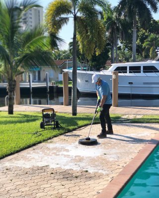 Pressure Washing - Pressure washing can clean up your driveway, walkways, and even your fencing.
Benefits to pressure washing:
• It can remove stains from your drive and walkways.
• It can prepare an area for a painting or staining project.
• It can remove plants growing where they should not.
The best pressure washing jobs do more than simply spray dirty spots with water. They use special soaps, cleaners, and chemicals to thoroughly clean each surface and disinfect it, if necessary. Removing exterior mold, for instance, might require a bleach-heavy solution. For other surfaces, you might need a less abrasive cleaning solution, or you will risk damaging paint or another finish. Pressure Washing - Pressure washing can clean up your driveway, walkways, and even your fencing.
Benefits to pressure washing:
• It can remove stains from your drive and walkways.
• It can prepare an area for a painting or staining project.
• It can remove plants growing where they should not.
The best pressure washing jobs do more than simply spray dirty spots with water. They use special soaps, cleaners, and chemicals to thoroughly clean each surface and disinfect it, if necessary. Removing exterior mold, for instance, might require a bleach-heavy solution. For other surfaces, you might need a less abrasive cleaning solution, or you will risk damaging paint or another finish.