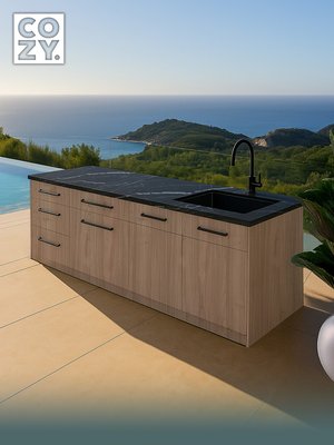 Waterproof Outdoor Kitchen - Level up your backyard with our new outdoor kitchens that don’t just look good — they’re made to handle it all. From sunny cookouts to rainy days, these designs stay strong, stylish, and low-maintenance.

Made with Tricoya®️, an innovative material that’s waterproof, durable, and built to last in any climate.🍃

✅ Waterproof. Weatherproof. Worry-free.
✅ Built for real life
✅ Modern finishes, timeless feel
✅ No warping, no rotting, no stress

Your outdoor upgrade starts here.