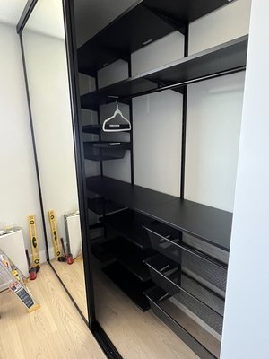 IKEA storage system - The work took about three hours from unpacking the parts to full assembly. One person is sufficient for the job. IKEA storage system - The work took about three hours from unpacking the parts to full assembly. One person is sufficient for the job.