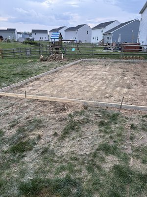 Concrete patio installation - This concrete patio was excavated, formed, poured, and done in Amelia Ohio and turned out wonderful leaving the homeowners satisfied and impressed with the quality of work and the time frame it took Queen City Concrete to complete!
