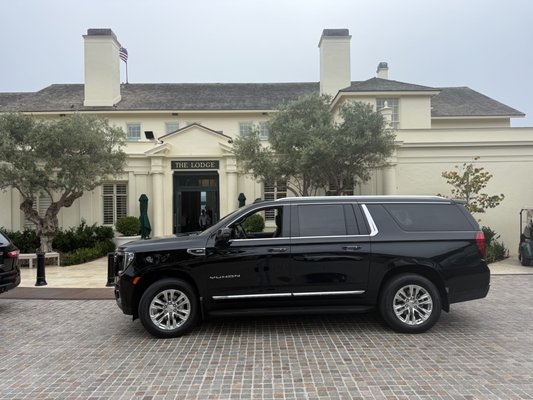 “Luxury Airport & Resort Transfers – Pebble Beach” - Providing premium airport and resort transfers to and from Pebble Beach, The Lodge, The inn at Spanish Bay and Casa Palmero. Our 2024 GMC Yukon offers luxury, comfort, and reliability for guests traveling to golf resorts, weddings, and coastal getaways.

At Lucky 7 Transportation LLC, we take pride in offering personalized, on-time service with attention to detail — from flight tracking to early arrival at pickup locations.

Whether you’re arriving at SFO, SJC Airport , we ensure a smooth, stress-free ride to Pebble Beach.
