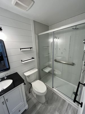 Shiplap Bathroom Remodel - This remodel was done in a condo in Horsham PA. It came out totally awesome! Home owner loved it! Shiplap Bathroom Remodel - This remodel was done in a condo in Horsham PA. It came out totally awesome! Home owner loved it!