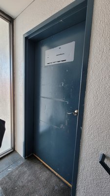 Door Replacement - The Old Metal door was Removed and we custom a new Aluminum Door to fit existing Frame Door Replacement - The Old Metal door was Removed and we custom a new Aluminum Door to fit existing Frame