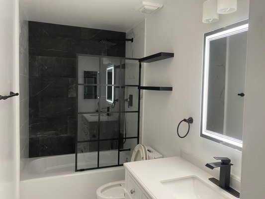 BATHROOM REMODELING - This shows a bathroom I renovated I added new tile, new bathtub, and all new