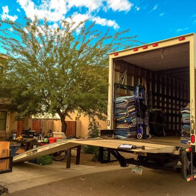Residential Move in Phoenix! - We have a $160.00 service fee which covers a box truck, fuel & miles (20 miles), equipment including tie downs, dollies, moving pads, hand tools and 1 roll of stretch wrap.
We have a 2 hour min on labor and prorate every 15 min after.
A 2 man labor crew bills at $110.00 per hour.
For reference a 2 man crew for 2 hours and a truck with all fees included comes to a total of $380.00. Residential Move in Phoenix! - We have a $160.00 service fee which covers a box truck, fuel & miles (20 miles), equipment including tie downs, dollies, moving pads, hand tools and 1 roll of stretch wrap.
We have a 2 hour min on labor and prorate every 15 min after.
A 2 man labor crew bills at $110.00 per hour.
For reference a 2 man crew for 2 hours and a truck with all fees included comes to a total of $380.00.