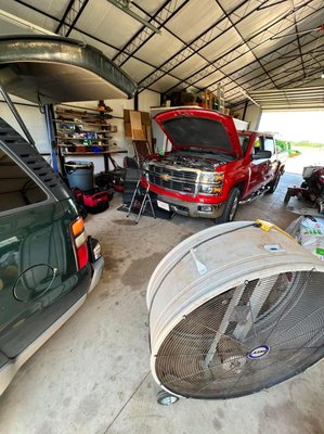 2014 Chevrolet Silverado 1500 AC System - This customers AC went out in the middle of summer this past year and they couldn't take off work for long to drop their vehicle off at a shop, so they called Bailey Automotive Services, we came out the next day and diagnosed his AC problem and came back a couple days later when parts arrived and fixed his AC while he was still at work.
He came home to some Ice Cold AC without ever having to change his schedule and he also got a Lifetime Parts & Labor Warranty with his entire repair, so he is covered for the entire time he owns this truck. 2014 Chevrolet Silverado 1500 AC System - This customers AC went out in the middle of summer this past year and they couldn't take off work for long to drop their vehicle off at a shop, so they called Bailey Automotive Services, we came out the next day and diagnosed his AC problem and came back a couple days later when parts arrived and fixed his AC while he was still at work.
He came home to some Ice Cold AC without ever having to change his schedule and he also got a Lifetime Parts & Labor Warranty with his entire repair, so he is covered for the entire time he owns this truck.