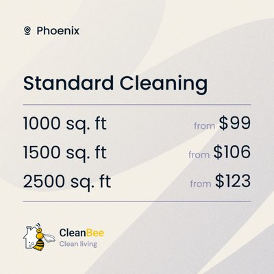 Standard Cleaning, starting at $99/1000 sq.ft - What’s included?
Focuses on common tasks like dusting, vacuuming, mopping, and cleaning countertops and appliance exteriors in kitchens and bathrooms. Standard Cleaning, starting at $99/1000 sq.ft - What’s included?
Focuses on common tasks like dusting, vacuuming, mopping, and cleaning countertops and appliance exteriors in kitchens and bathrooms.