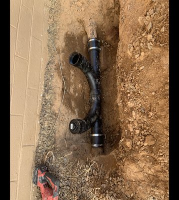 Sewer drain line camera scope inspection and replacement of main sewer line - New sewer drain line Sewer drain line camera scope inspection and replacement of main sewer line - New sewer drain line