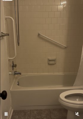 Bathroom Remodel - This remodel was completed on a bathroom that was functional but dated and in need of an update. We replaced the tile flooring, installed new tile around the shower, reglazed the bathtub, and added new fixtures. Bathroom Remodel - This remodel was completed on a bathroom that was functional but dated and in need of an update. We replaced the tile flooring, installed new tile around the shower, reglazed the bathtub, and added new fixtures.
