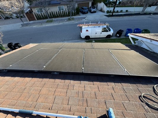 Solar Panel Cleaning w/ DI system - This solar project was a cleaning in SFV area using the deionized water system. Cost was $7/panel