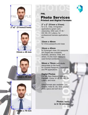 Passport Photo Services - Photos for Passports, Visas, USCIS, Immigration appolications, Professional Licenses. For U.S. and worldwide. Printed or Digital photos. Photos ready in about 10 minutes. By Appointment. Passport Photo Services - Photos for Passports, Visas, USCIS, Immigration appolications, Professional Licenses. For U.S. and worldwide. Printed or Digital photos. Photos ready in about 10 minutes. By Appointment.