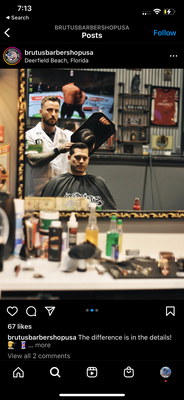 Classic and Real Old School - Brutu's is one of the very few old school barbershops around come on down for your fresh haircut shape up beard trim or tape up today call or visit our website to make an appointment or walk on in. Classic and Real Old School - Brutu's is one of the very few old school barbershops around come on down for your fresh haircut shape up beard trim or tape up today call or visit our website to make an appointment or walk on in.