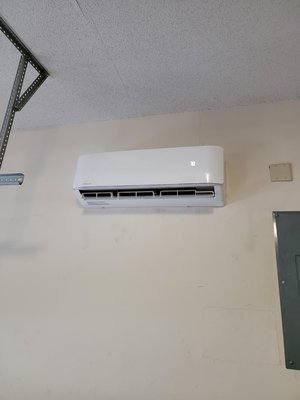 Air Conditioned Garage - Installed mini split at customers request to condition garage and convert garage into "man cave."