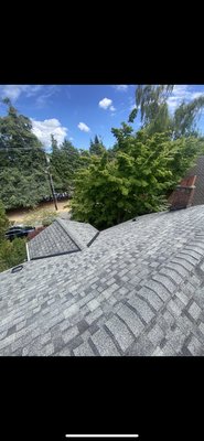 Multi level Roof cleaning -moss removal and prevention - I recently completed a moss removal and prevention treatment on a home’s roof. I made sure to clean thoroughly while taking great care not to damage the shingles. The roof now looks clean and well-maintained, with added protection to help prevent future moss growth. Quality work with attention to detail! Multi level Roof cleaning -moss removal and prevention - I recently completed a moss removal and prevention treatment on a home’s roof. I made sure to clean thoroughly while taking great care not to damage the shingles. The roof now looks clean and well-maintained, with added protection to help prevent future moss growth. Quality work with attention to detail!
