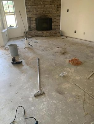 House remodeling - This living room had old floors and furniture. Moved all furniture out, and installed brand new floors. House remodeling - This living room had old floors and furniture. Moved all furniture out, and installed brand new floors.
